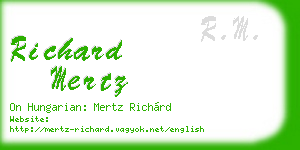 richard mertz business card