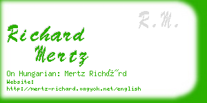 richard mertz business card
